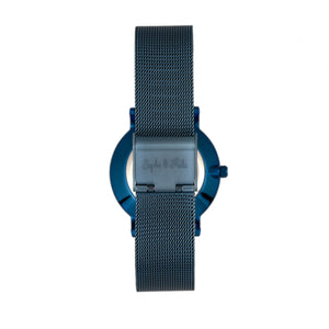 Sophie & Freda Savannah Mesh Bracelet Watch w/Swarovski Crystals - Blue - SAFSF4204
