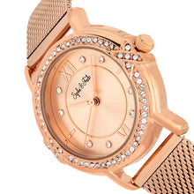 Load image into Gallery viewer, Sophie and Freda Reno Bracelet Watch w/Swarovski Crystals - Rose Gold - SAFSF5404