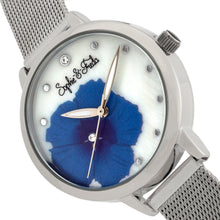 Load image into Gallery viewer, Sophie and Freda Raleigh Mother-Of-Pearl Bracelet Watch w/Swarovski Crystals - Blue - SAFSF5702