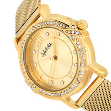 Load image into Gallery viewer, Sophie and Freda Reno Bracelet Watch w/Swarovski Crystals - Gold - SAFSF5403
