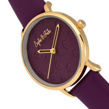 Load image into Gallery viewer, Sophie & Freda Breckenridge Leather-Band Watch - Gold/Purple - SAFSF4705