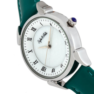 Sophie and Freda Mykonos Mother-Of-Pearl Leather-Band Watch - Teal - SAFSF5502