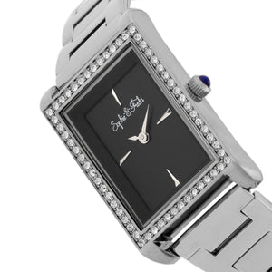 Sophie and Freda Wilmington Bracelet Watch w/Swarovski Crystals - Silver  - SAFSF5601
