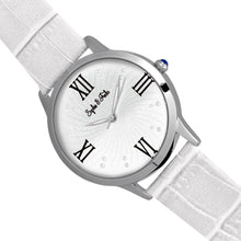 Load image into Gallery viewer, Sophie & Freda Sonoma Leather-Band Watch w/Swarovski Crystals - Silver/White - SAFSF4401