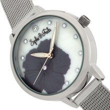 Load image into Gallery viewer, Sophie and Freda Raleigh Mother-Of-Pearl Bracelet Watch w/Swarovski Crystals - Grey - SAFSF5701