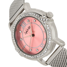 Load image into Gallery viewer, Sophie and Freda Reno Bracelet Watch w/Swarovski Crystals - Silver/Light Pink - SAFSF5402