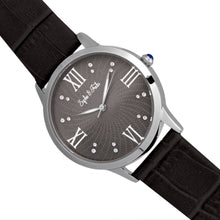 Load image into Gallery viewer, Sophie & Freda Sonoma Leather-Band Watch w/Swarovski Crystals - Silver/Black - SAFSF4402