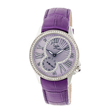 Load image into Gallery viewer, Sophie &amp; Freda Toronto Leather-Band Ladies Watch - Silver/Purple - SAFSF2804
