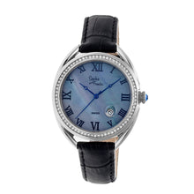 Load image into Gallery viewer, Sophie &amp; Freda Austin MOP Swiss Ladies Watch - Silver/Black - SAFSF2901
