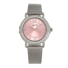 Load image into Gallery viewer, Sophie and Freda Reno Bracelet Watch w/Swarovski Crystals - Silver/Light Pink - SAFSF5402