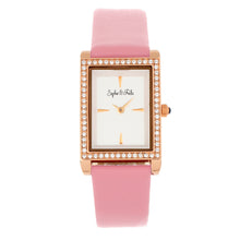 Load image into Gallery viewer, Sophie and Freda Wilmington Leather-Band Watch w/Swarovski Crystals - Pink - SAFSF5606