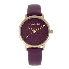 Load image into Gallery viewer, Sophie &amp; Freda Breckenridge Leather-Band Watch - Gold/Purple - SAFSF4705

