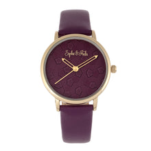 Load image into Gallery viewer, Sophie & Freda Breckenridge Leather-Band Watch - Gold/Purple - SAFSF4705