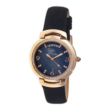 Load image into Gallery viewer, Sophie &amp; Freda New Orleans MOP Leather-Band Watch - Rose Gold/Black - SAFSF4008
