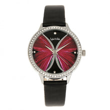 Load image into Gallery viewer, Sophie & Freda Rio Grande Leather-Band w/Swarovski Crystals - Silver/Black - SAFSF4604