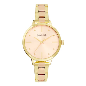 Sophie and Freda Milwaukee Bracelet Watch - Gold/Rose Gold - SAFSF5803