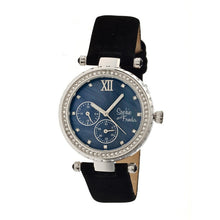 Load image into Gallery viewer, Sophie & Freda Montreal MOP Leather-Band Watch - Silver/Black - SAFSF3002