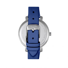 Load image into Gallery viewer, Sophie &amp; Freda Key West Leather-Band Watch w/Swarovski Crystals - Silver/Blue - SAFSF4301
