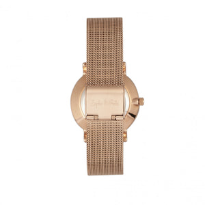 Sophie & Freda Savannah Mesh Bracelet Watch w/Swarovski Crystals - Rose Gold - SAFSF4202