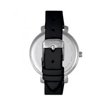 Load image into Gallery viewer, Sophie &amp; Freda Key West Leather-Band Watch w/Swarovski Crystals - Silver/Black - SAFSF4302
