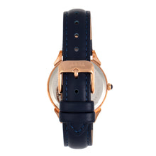 Load image into Gallery viewer, Sophie and Freda Mykonos Mother-Of-Pearl Leather-Band Watch - Navy - SAFSF5504
