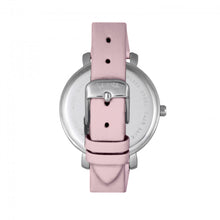 Load image into Gallery viewer, Sophie &amp; Freda Key West Leather-Band Watch w/Swarovski Crystals - Silver/Mauve - SAFSF4303
