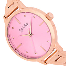 Load image into Gallery viewer, Sophie and Freda Milwaukee Bracelet Watch - Rose Gold/Mauve - SAFSF5806
