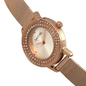 Sophie & Freda Cambridge Bracelet Watch w/Swarovski Crystals - Rose Gold - SAFSF4102