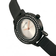 Load image into Gallery viewer, Sophie &amp; Freda Cambridge Bracelet Watch w/Swarovski Crystals - Black - SAFSF4103
