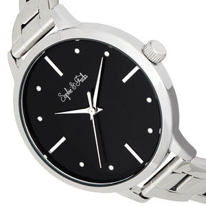 Sophie and Freda Milwaukee Bracelet Watch - Silver/Black - SAFSF5801