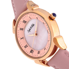 Load image into Gallery viewer, Sophie and Freda Mykonos Mother-Of-Pearl Leather-Band Watch - Light Pink - SAFSF5505
