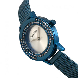 Sophie & Freda Cambridge Bracelet Watch w/Swarovski Crystals - Blue - SAFSF4104
