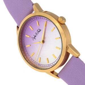 Sophie and Freda San Diego Leather-Band Watch - Purple - SAFSF5104