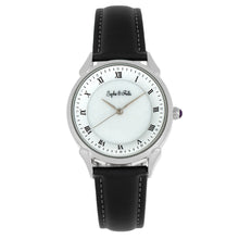 Load image into Gallery viewer, Sophie and Freda Mykonos Mother-Of-Pearl Leather-Band Watch - Black - SAFSF5501
