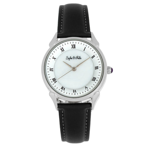 Sophie and Freda Mykonos Mother-Of-Pearl Leather-Band Watch - SAFSF5501