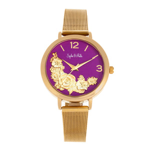 Sophie and Freda Lexington Bracelet Watch - Gold/Purple - SAFSF5204