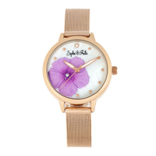 Load image into Gallery viewer, Sophie and Freda Raleigh Mother-Of-Pearl Bracelet Watch w/Swarovski Crystals - Pink - SAFSF5705
