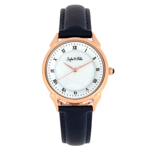 Sophie and Freda Mykonos Mother-Of-Pearl Leather-Band Watch - SAFSF5504
