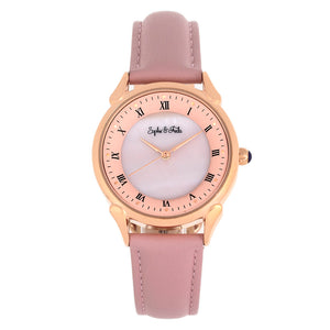Sophie and Freda Mykonos Mother-Of-Pearl Leather-Band Watch